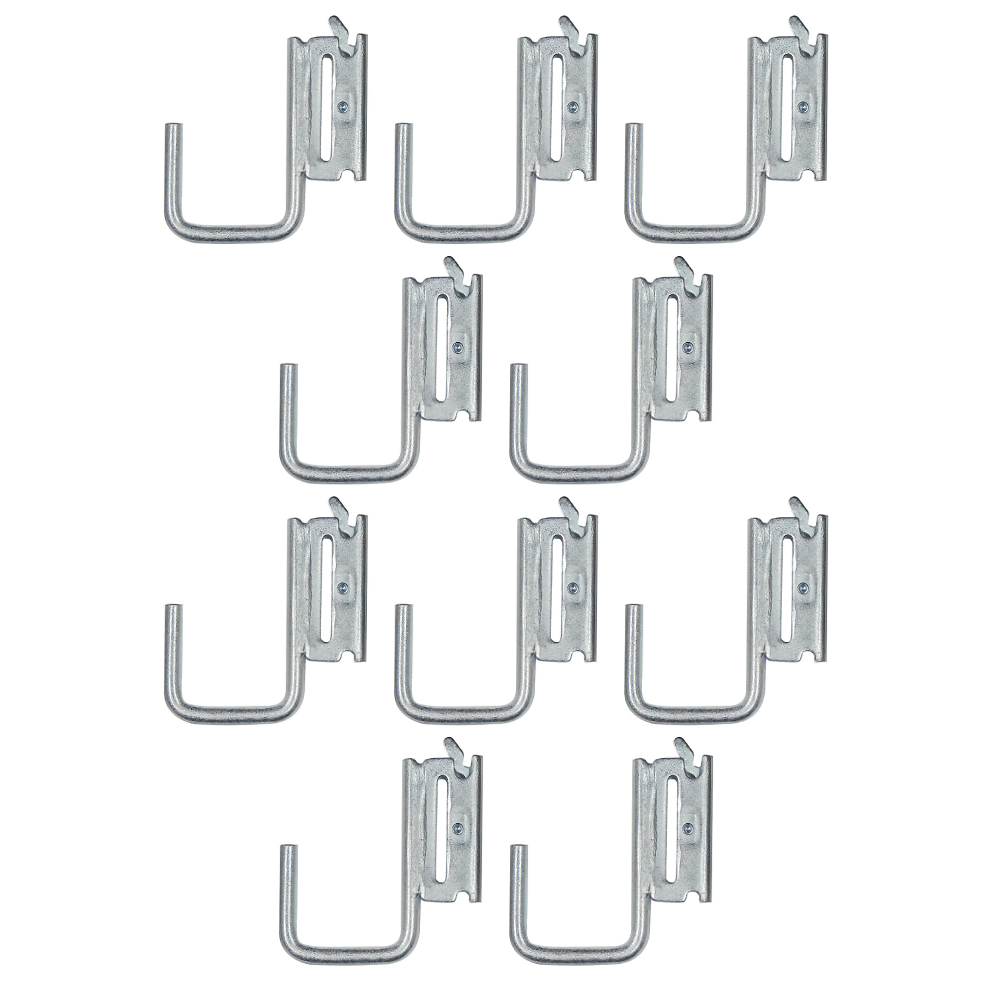 Snap-Loc E-Track Multi-Purpose J-Hook Hanger - 2in., 10 Pk, 233-Lb. Working Load, Zinc-Plated Steel, Model# SLAEJH2I10